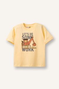 Oversize Printed Short Sleeve T-Shirt for Baby Boys