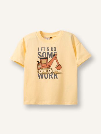 Oversize Printed Short Sleeve T-Shirt for Baby Boys