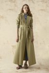 12528 LESNA TRENCH 40 - Green Trench Coat 12528