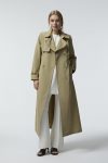 14043 LESNA TRENCH 38-48 Green Trench Coat 14043