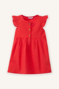 Pleated Poplin Dress for Baby Girl