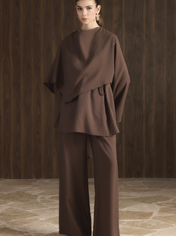 Auren Shawl Set - Brown