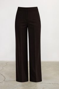 Wide-Leg Formal Trousers in Bitter Brown