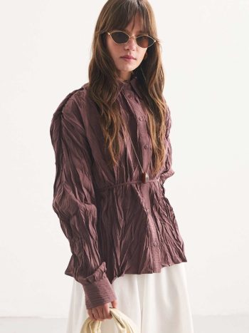 Crush Texture Burgundy Shirt