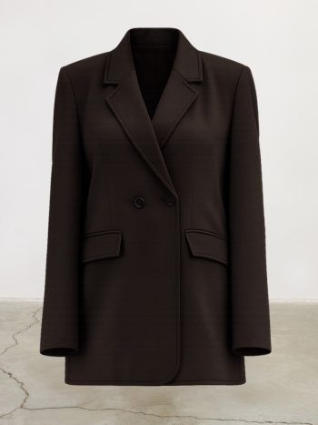 Stitch Detail Blazer Bitter Brown