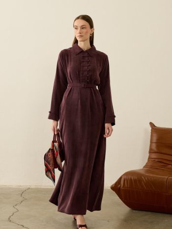 Emosh Britli Buttoned Belted Dress MÜRDÜM