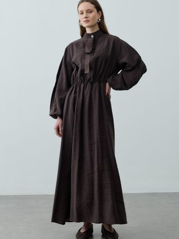 Scarf Maxi Dress Bitter Coffee