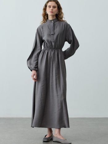 Anthracite Maxi Scarf Dress