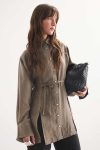 Gardenya Double-Stitch Detail Mink Shirt