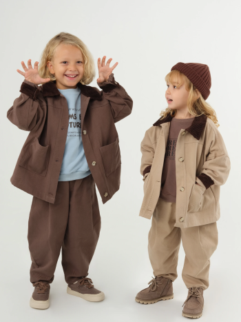 Velvet Collar Jacket Brown