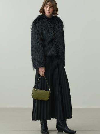 Short Fur Coat Black