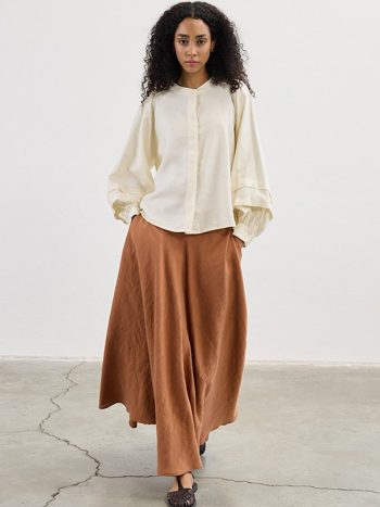 Long Sleeve Layered Shirt Ecru