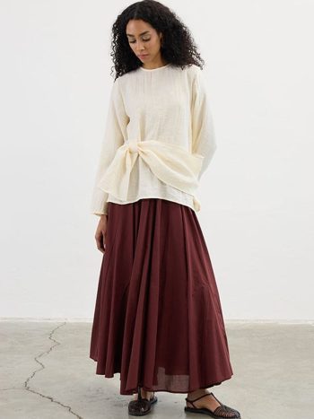 Bridge Detail Blouse in Ecru