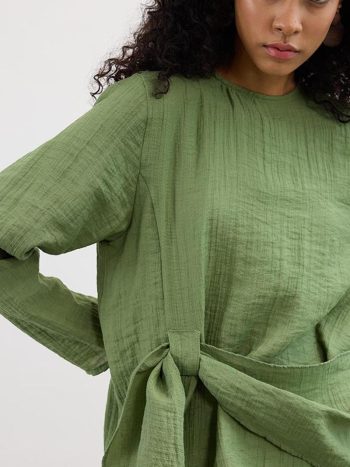 Green Bridge Detail Blouse
