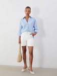 White Standard Fit Women's Denim Shorts