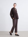 Brown Maternity Pants with Belly Panel