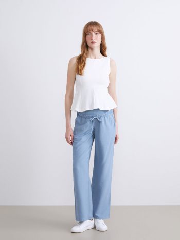 Maternity Denim Panel Pregnancy Pants
