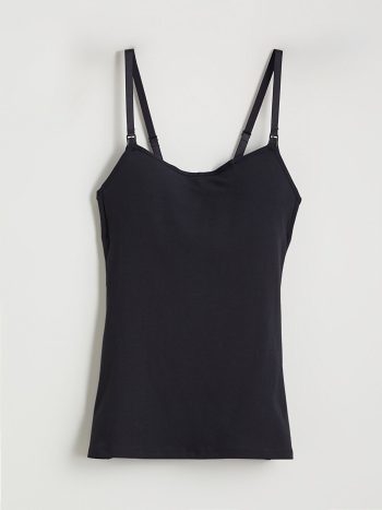 U-Neck Straight Strap Maternity Nursing Tank Top