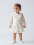 Ecru Baby Collar Lace Dress for Baby Girls