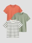 Green Crew Neck Boys' T-Shirt 3-Pack