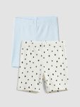 Blue Patterned Girl Baby Shorts 2-Pack