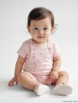 Pink Printed Baby Girl Overalls and T-Shirt Set