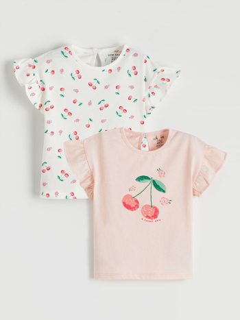 Pink Baby Girl Printed Blouse 2-Pack