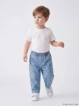 İndigo Loose Fit Erkek Bebek Kargo Jean Pantolon