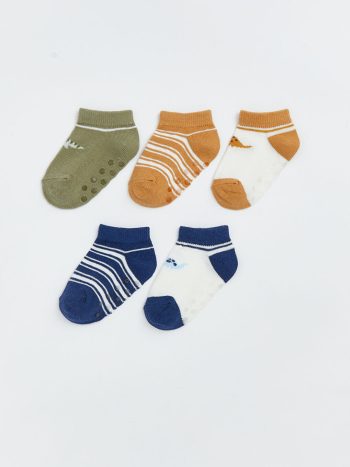 Green Baby Boy 5-Pair Sock Set