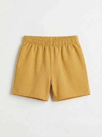 Yellow Elastic Waist Baby Boy Shorts