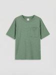 Green Crew Neck Boys' T-Shirt