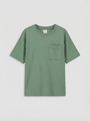 Green Crew Neck Boys' T-Shirt