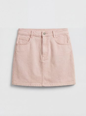 Pink Girls' Denim Short Skirt