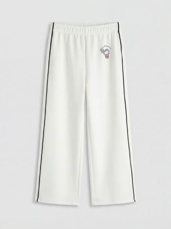 Ecru Hello Kitty Print Girls' Soft Touch Sweatpants