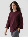 Plum High Neck Oversize Women's Sweatshirt Tunic