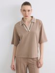 Brown Polo Neck Soft Touch Women's T-Shirt