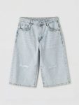 Blue Ripped Detail Girls' Denim Shorts