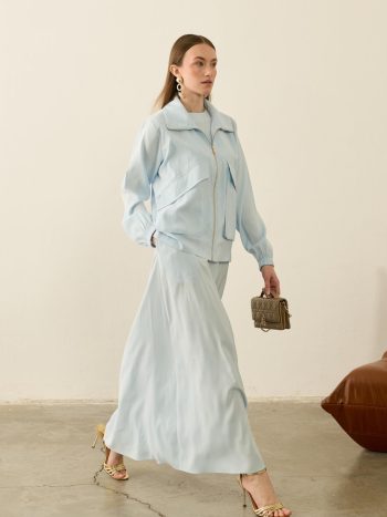 طقم فستان داخلي من المودال بأكياس كبيرة باللون الأزرق من ميلوش