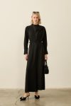 Olivia Off-Shoulder Ruffled Elegant Dress BLACK