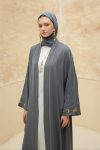 Ayla Radiance | Golden Crescent Embroidered Abaya