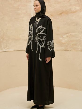 Papillon Royale | Kelebek Taş Detaylı Abaya