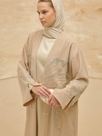 Papillon Royale | Kelebek Taş Detaylı Abaya