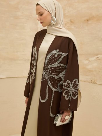 Papillon Royale | Kelebek Taş Detaylı Abaya