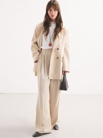 بنطلون بالازو مطوي بالحجارة