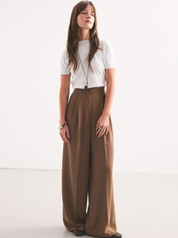 Pileli Palazzo Vizon Pantolon