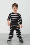 Ribbed Striped Set in Black and White