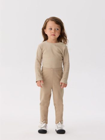 Tyess BSC Baby Girl Beige Leggings