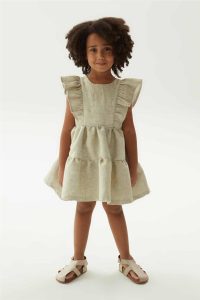 Tyess Girls' Gold Bow Evening Dress