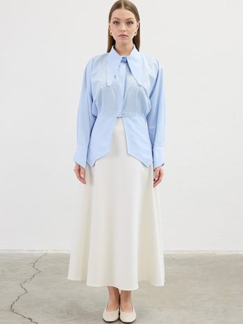 Long Collar Shirt Baby Blue