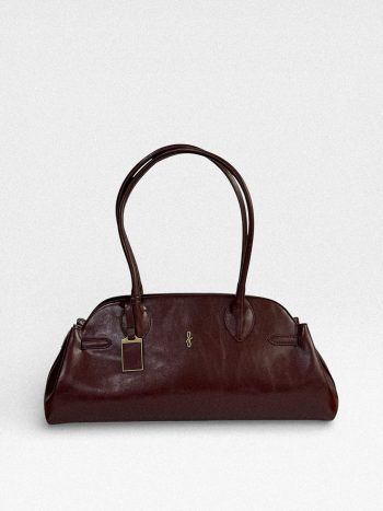 حقيبة فاني سيتي الواسعة باللون العنابي